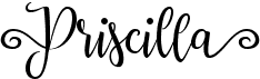 preview image of the Priscilla Script font
