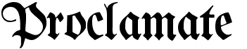 preview image of the Proclamate font