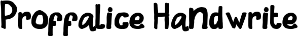 preview image of the Proffalice Handwrite font