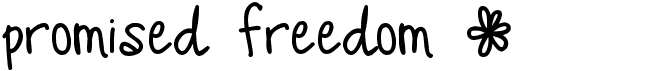 preview image of the Promised Freedom font