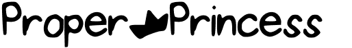 preview image of the Proper Princess font