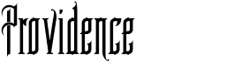 preview image of the Providence RI font