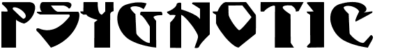 preview image of the Psygnotic font