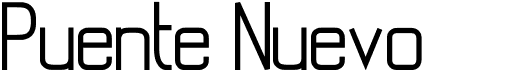 preview image of the Puente Nuevo St font