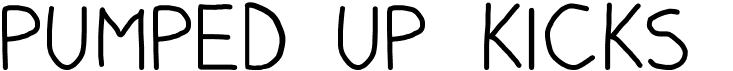 preview image of the Pumped Up Kicks font
