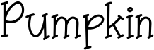 preview image of the Pumpkin font