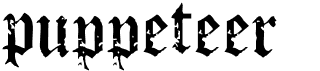 preview image of the Puppeteer font