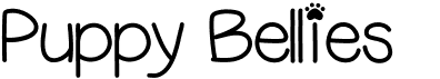 preview image of the Puppy Bellies font