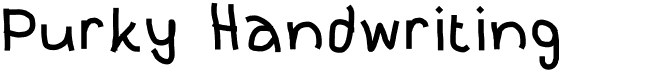 preview image of the Purky Handwriting font