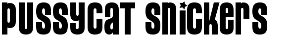 preview image of the Pussycat font