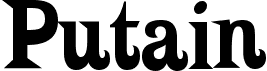 preview image of the Putain font