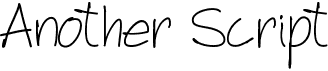 preview image of the PW Another Script font