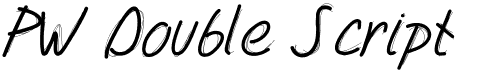 preview image of the PW Double Script font