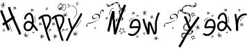 preview image of the PW Happy New Year font