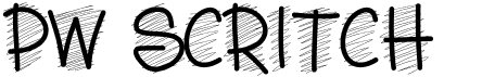 preview image of the PW Scritch font