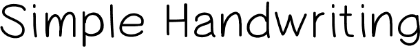preview image of the PW Simple Handwriting font