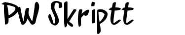 preview image of the PW Skriptt font