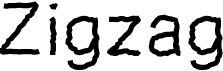 preview image of the PW Zigzag font