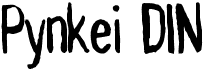 preview image of the Pynkei_DIN font