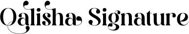 preview image of the Qalisha Signature Serif font