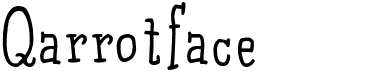 preview image of the Qarrotface  font
