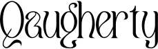 preview image of the Qaugherty font