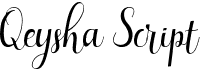 preview image of the Qeysha Script font