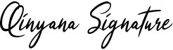 preview image of the Qinyana Signature font