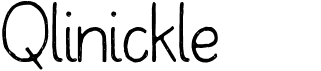 preview image of the Qlinickle font