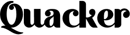 preview image of the Quacker font