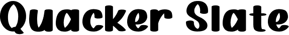 preview image of the Quacker Slate font