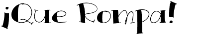 preview image of the Que Rompa font
