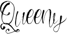 preview image of the Queeny font