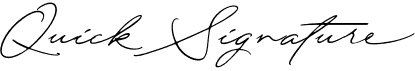 preview image of the Quick Signature font