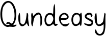preview image of the Qundeasy font