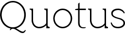 preview image of the Quotus font