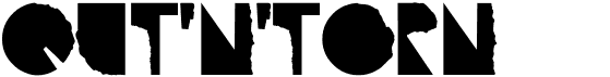 preview image of the Qut'n'torn font