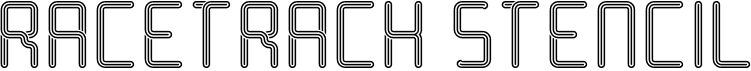 preview image of the Racetrack Stencil font