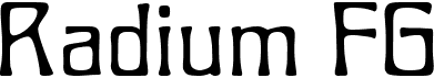 preview image of the Radium FG font