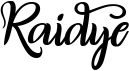 preview image of the Raidye font