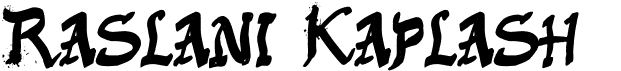 preview image of the Raslani Kaplash font