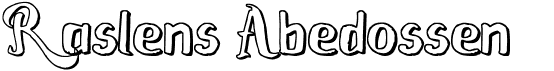 preview image of the Raslens Abedossen font