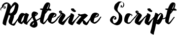 preview image of the Rasterize Script font