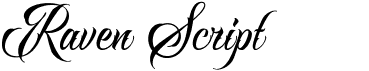 preview image of the Raven Script font