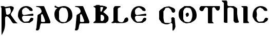 preview image of the Readable Gothic font