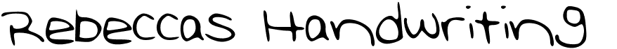 preview image of the Rebeccas Handwriting font