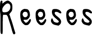 preview image of the Reeses font
