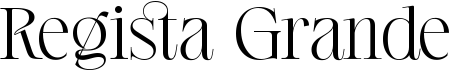 preview image of the Regista Grande font