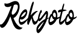 preview image of the Rekyoto font