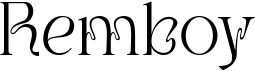 preview image of the Remboy font